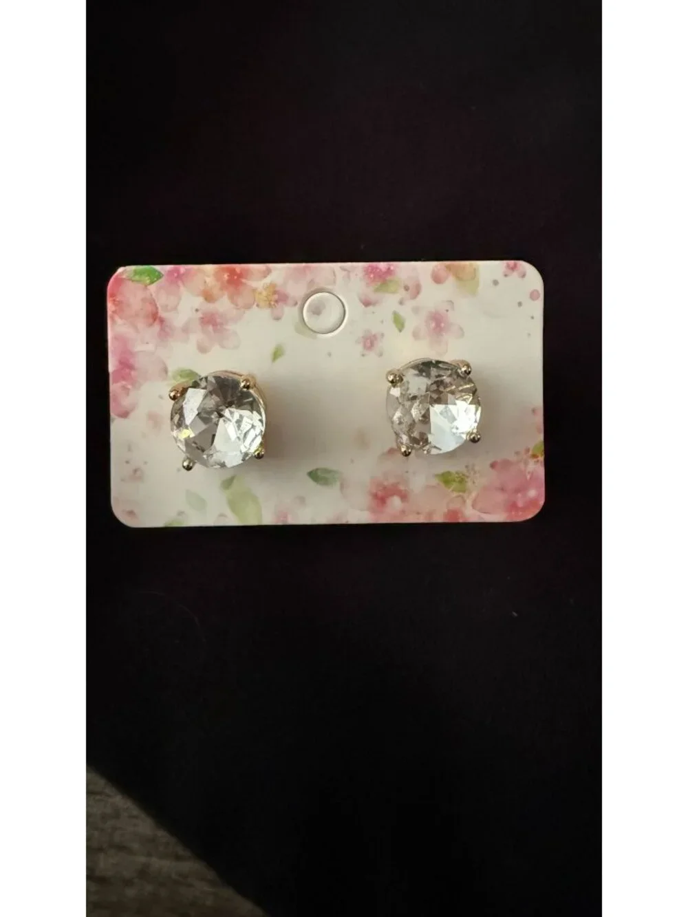 Kate Spade Crystal & Bow Stud Earrings Set Gold & Clear 2 Pairs Elegant Design